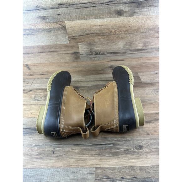 LL Bean Men’s Size 14M HM Bean Duck Boots Brown Leather 6” USA Made Rain… - Picture 8 of 10